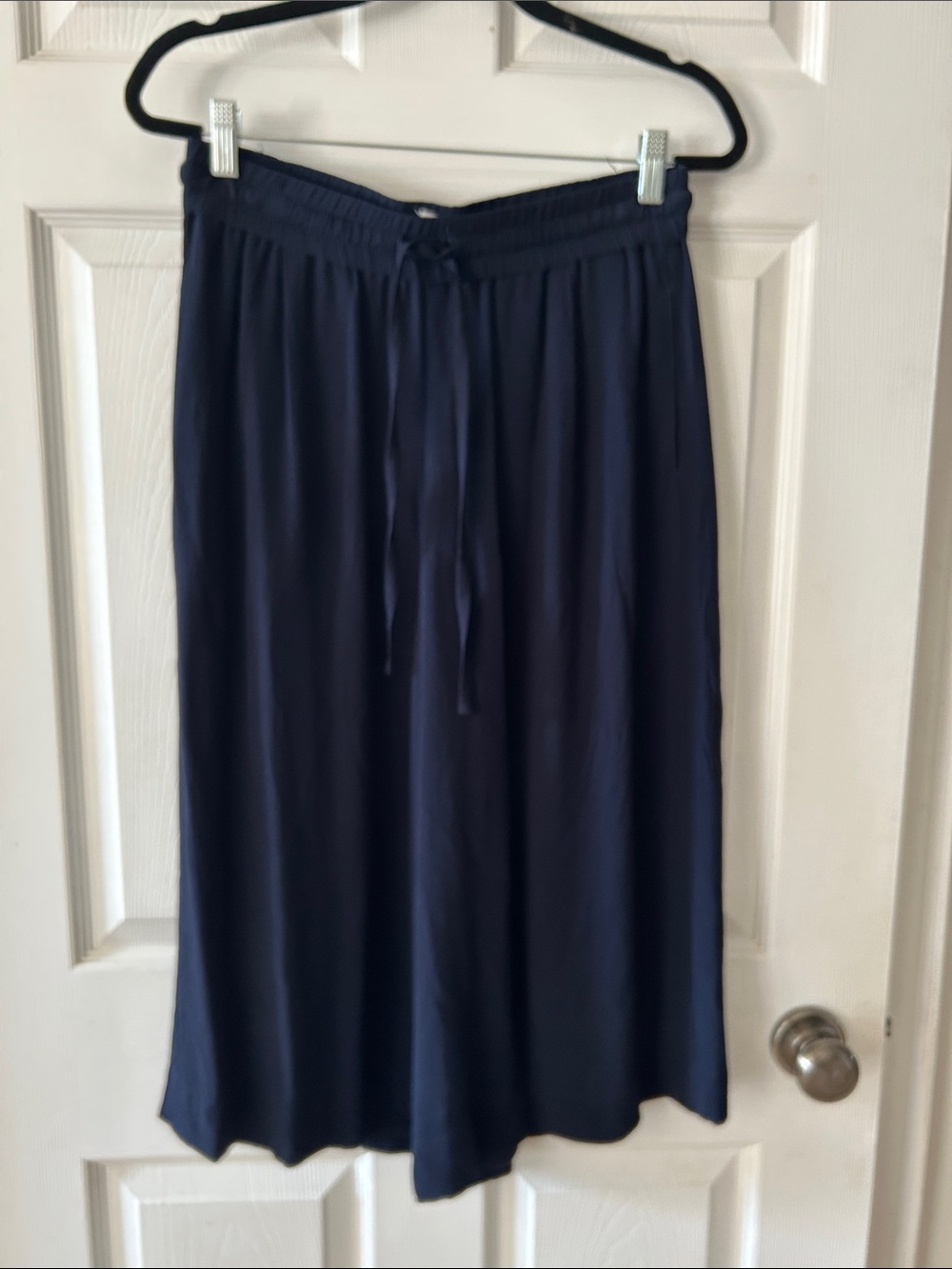 Babaton Navy Drawstring crop pant